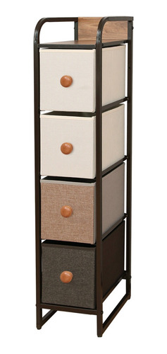 Mueble 4 Cestos Tela Estructura Acero 20x47x84cm