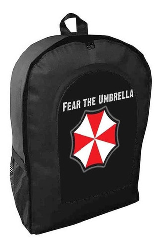 Mochila Negra Resident Evil Umbrella Adulto / Escolar C5