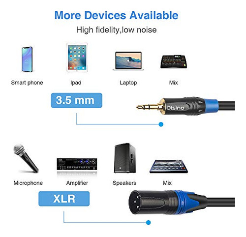 Cable De Audio Xlr A 3.5mm - 10 Ft