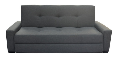 Sofa Cama Sofacama Futon Sillon Sala Mobleco Color Gris Oscuro Diseño De La Tela Loneta
