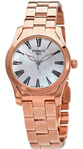 Reloj Tissot T-wave Mujer Esfera Mother Of Pearl Boleta Color de la correa Oro rose Color del bisel Oro rose Color del fondo Blanco Mother of Pearl