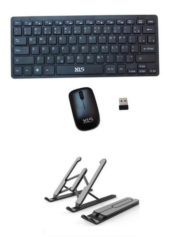 Kit Notebook Lenovo Mini Teclado + Mouse Wireless + Suporte