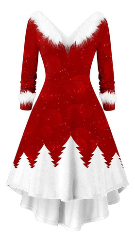 Vestido De Navidad De Invierno Para Mujer Disfraz De Navidad