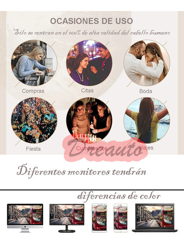 Extensiones De Pelo Ondulado Sintético 6pcs Mujeres