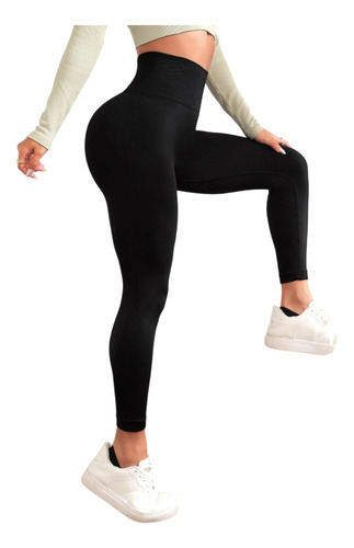 Pack 3 Leggins Calza Push Up Elasticada Gym Yoga Deportiva
