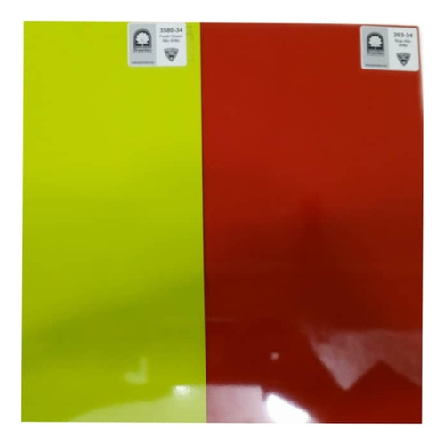 Laminado Greenlam Rojo, Fresh Green Alto Brillo (formica)