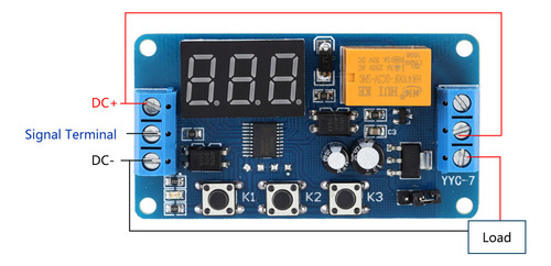 Módulo De Interruptor De Relé Com Temporizador De Display Le