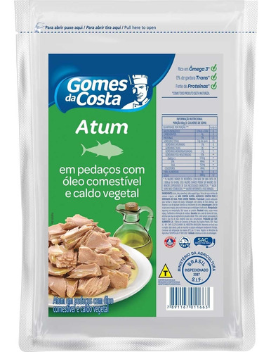 Atum Em Pedaços Com Óleo 500g - Gomes Da Costa