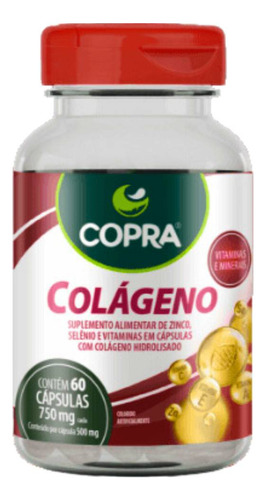 Copra Capsulas De Colágeno E Vitaminas 750mg Sem Sabor