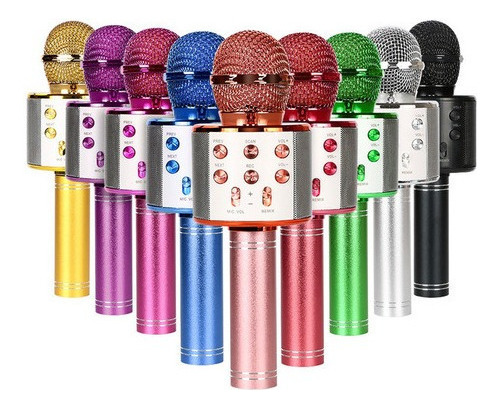 Micrófón De Karaoke Bluetooth Recargable Usb De 3,5 Mm, Colo
