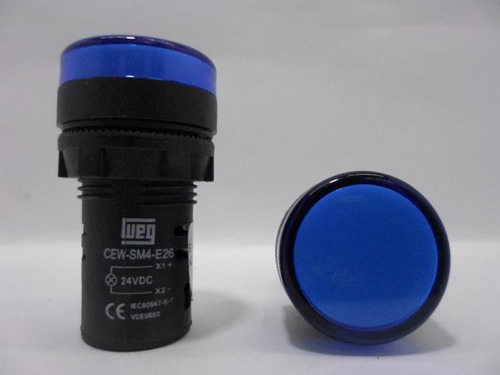 Sinaleiro Weg 22mm 24vcc/vca Azul