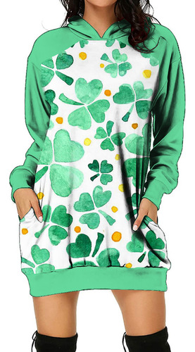 Vestido Jersey Estampado Del Día De San Patricio Para Mujer