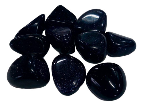 Kit Com 10 Pedras Estrelas Roladas Negras Profundas