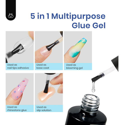 Kit De Extension De Uñas De Gel Facil 240 Puntas 5 En 1