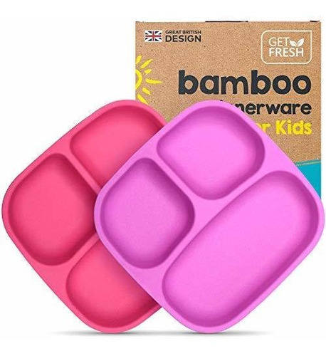 Obtener Set De Platos Divididos Para Niños De Bambu Fresco