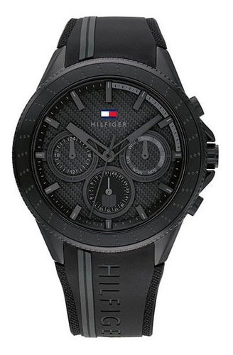 Reloj Tommy Hilfiger Hombre Aiden Negro Multifunción 1791861