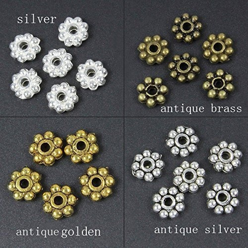 Hybeads 200pcs 6mm Mixtos Tibetano Antiguo Margarita Granos 