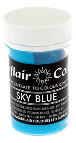 Sugarflair Sky Blue Pastel Paste Gel Comestible Concentrado