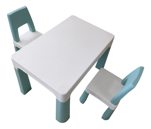 Imagem 2 de 2 de Conjunto De Mesa Com 2 Cadeiras Mesinha Infantil Gaveta
