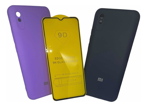 Kit Funda Silicon Para Xiaomi Redmi 9a