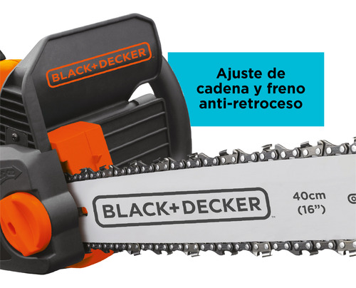Imagen 4 de 9 de Motosierra Eléctrica 16'' 1850w Black+decker Gk1740-b3