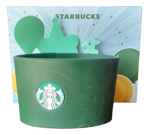 Manga De Silicón Original Starbucks Para Vaso Verde Musgo