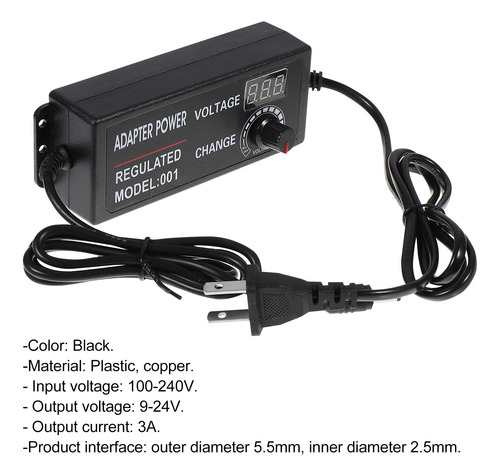 Adaptador De Alimentación Universal Volt Display 9-24 V 3a