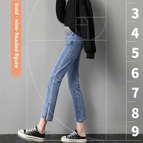 Pantalones Cortos Con Abertura Lateral Y Pantalones Vaqueros