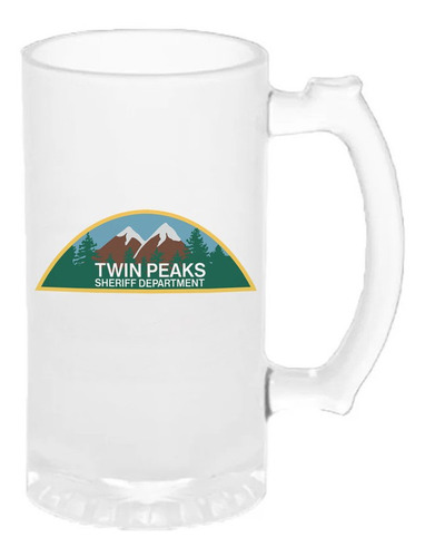 Chop Twin Peaks - Logo - Vidrio Esmerilado