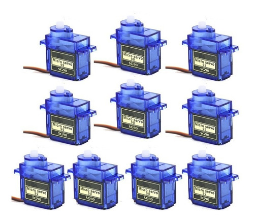 10 Piezas Servomotor Micro Sg90 1.6kg Servo Motor Arduino