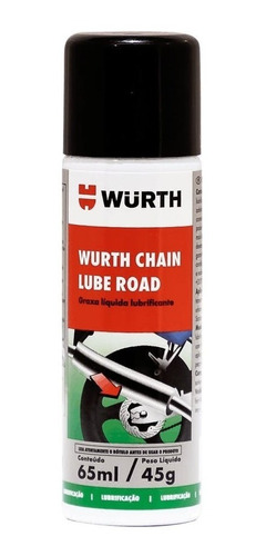 Lubrificante Especial  Correntes Wurth Chain Lube Road 65ml