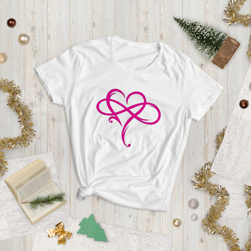 Playera Corazón Estilógrafo Rosa, Corazon Trazado Heart Amor