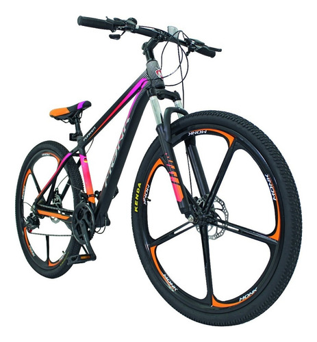 Bicicleta mountain bike Monk Funken 2021 R29 color negro/fucsia