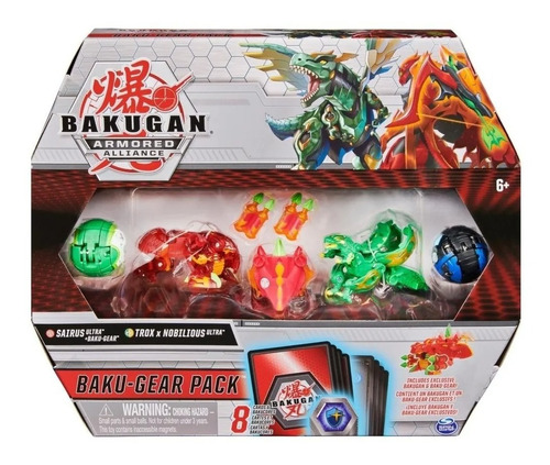 Bakugan Baku-gear Pack 4 Armored Alliance Sairus,trox Y Más