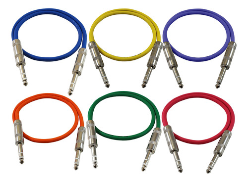 Gls Audio Cables De Conexion De 2 Pies  Cables De Color Trs