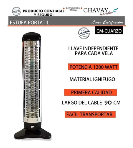 Estufas Electricas Portatil 1200w 2 Velas Independiente Gtia