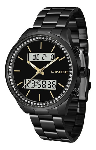 Relógio Feminino Lince Orient Black Original - Lan4591 P1px