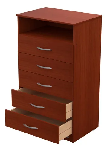 comprar Chifonier Express Mosconi Con 5 Cajones Color Caoba