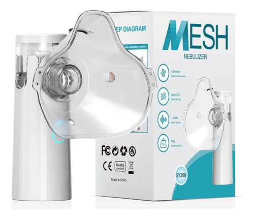 Nebulizador Inalador Ultrassônico Portátil Usb Ou Pilhas Cor Branco Usb/pilhas