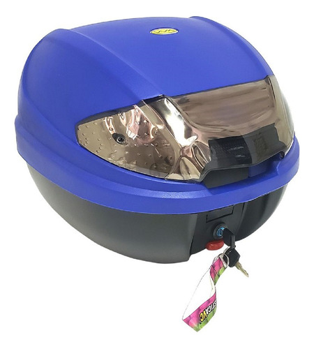 Baul Valija Grande Porta Objetos Para Moto Universal Azul Vc