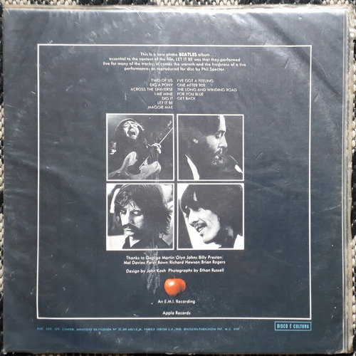 Lp The Beatles Let It Be Mono 1970 Monaural Repress 1972 (Usado)