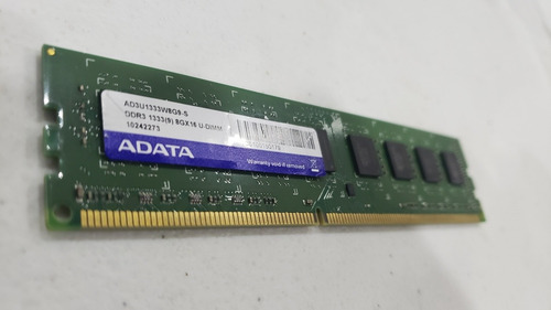 Memoria Ram Ddr3 Adata 8gb 1333mhz U-dimm (ad3u1333w8g9-s)