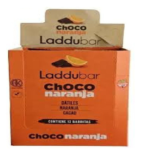 Barrita Choco Y Naranja Datil Laddubar Sin Tacc 30 G X 12 Un