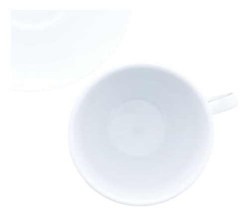10 Tazas Latte 300ml Porcelana Blanca