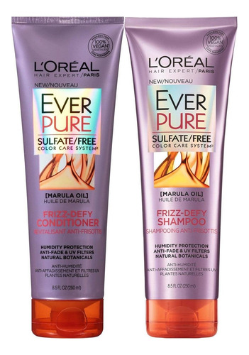 Pacote Loreal Paris Everpure Frizz-defy: Shampoo E Condicion