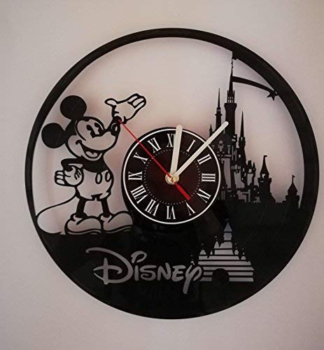 Reloj De Pared De Vinilo Hecho A Mano De Walt Disney Mickey