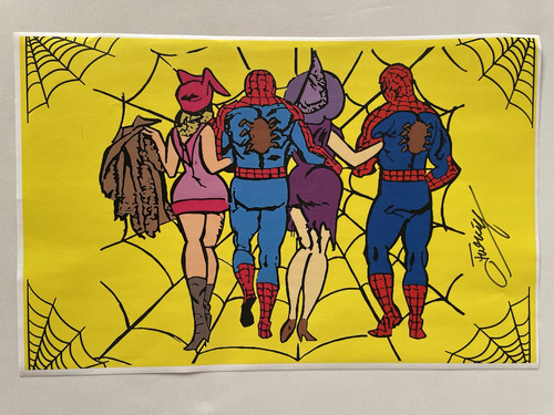 Poster Spiderman Hombre Araña Autografiado X Jose Luis Duran (Usado)