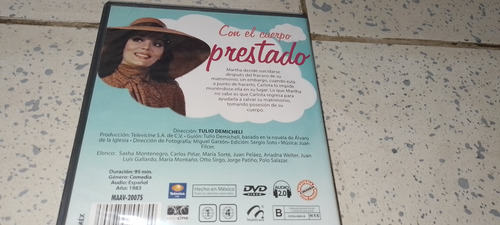 Película Con El Cuerpo Prestado Dvd Sasha Montenegro (Usado)