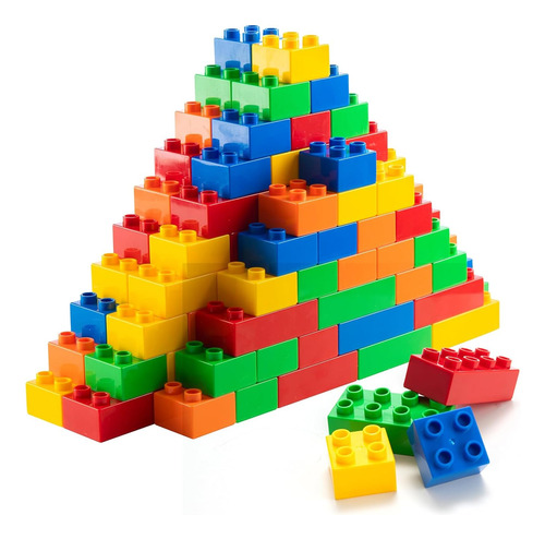 Juego De Bloques De Construcción Prextex 100 Piezas Para Niñ