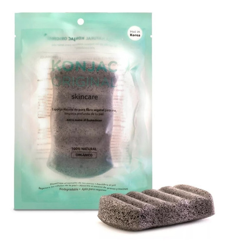 Esponja Corporal Konjac Bamboo Pieles Con Acne Y Grasa